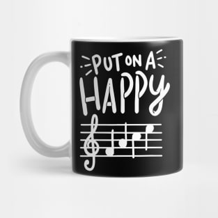 Put On A Happy Face Music Shirt - Funny Music Teacher Mug